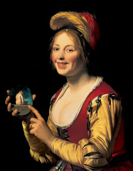Gerrit van Honthorst Smiling Girl oil painting image